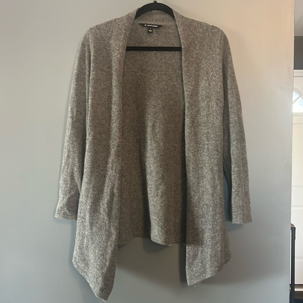 41 Hawthron gray cashmere open cardigan